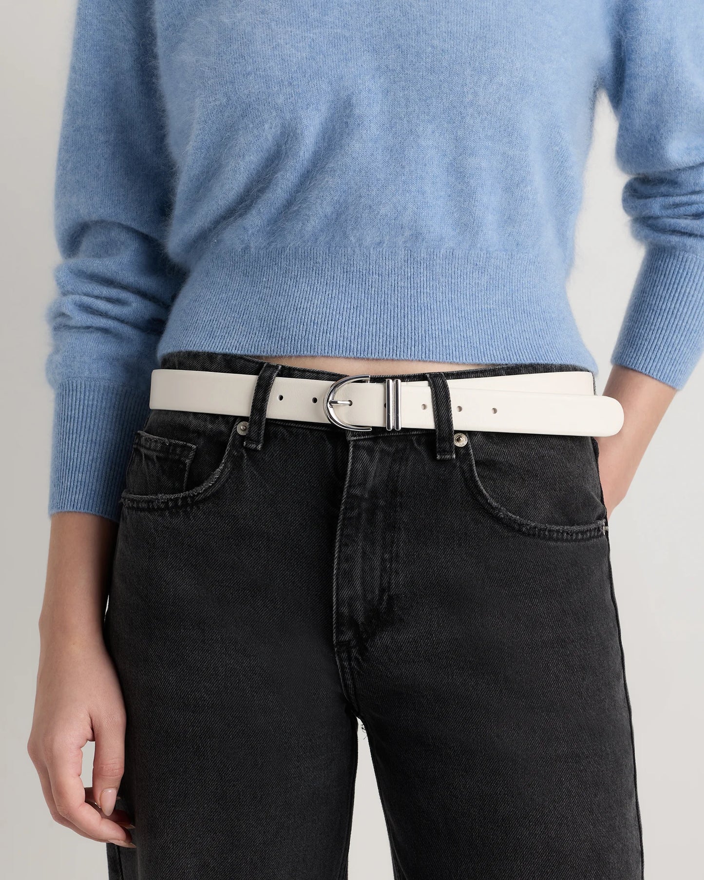 Alora European Leather Belt - XS / Black