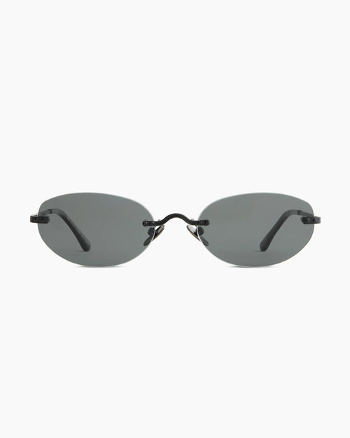 Seoul Polarized Stainless Steel Sunglasses - Standard / Black with Grey lens