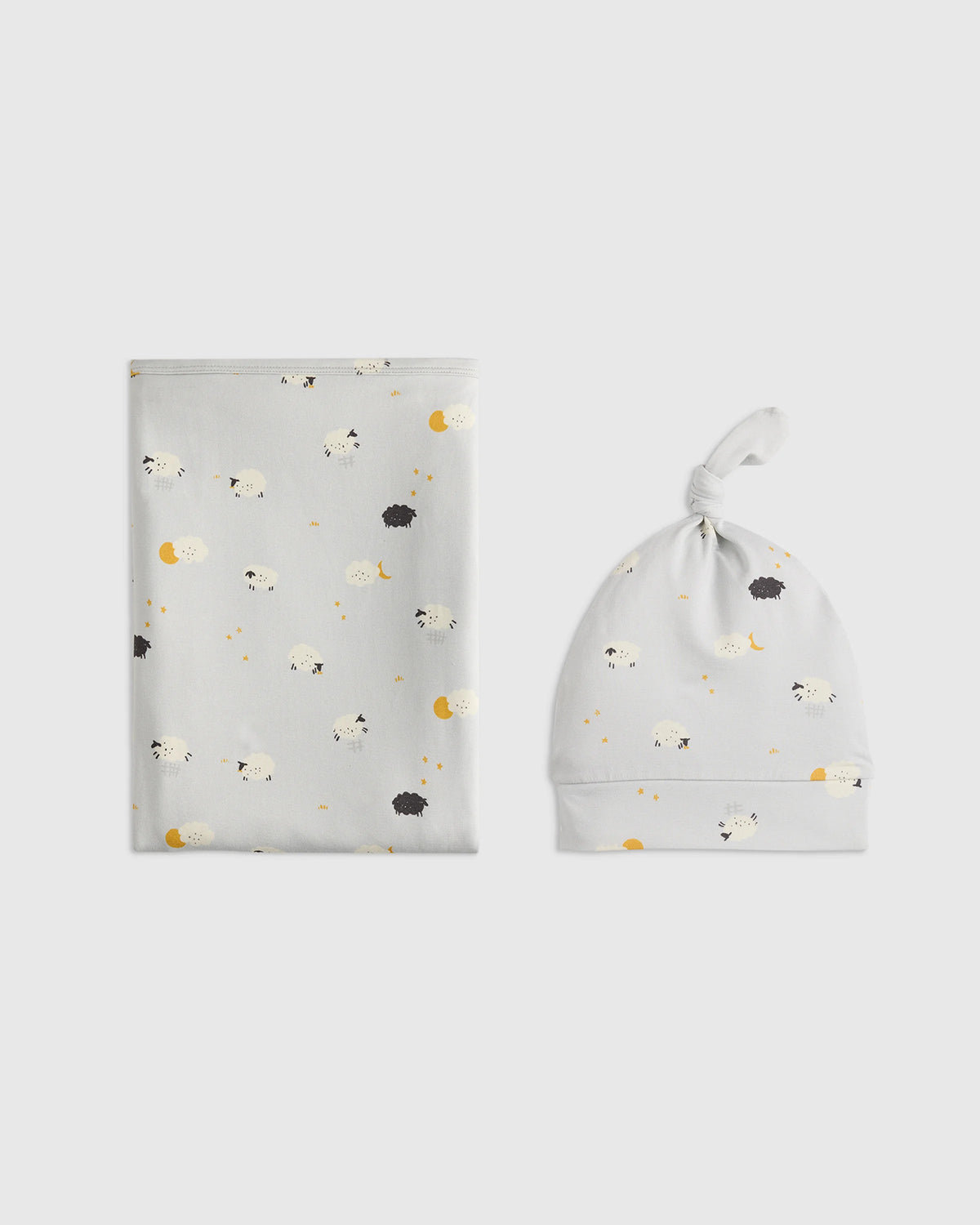 Bamboo Swaddle & Hat Layette Set - One Size / Celestial Dreams