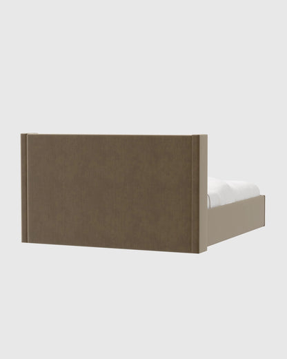Wingback Bed in Performance Velvet - Full / Butterscotch
