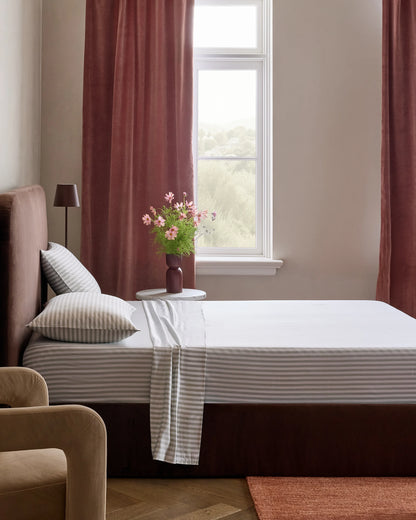 Bamboo Stripe Pillowcase Set - Standard / Double Stripe Espresso