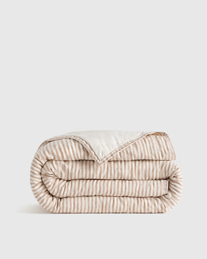European Linen Patterned Quilt - Twin / Willowleaf Gingham