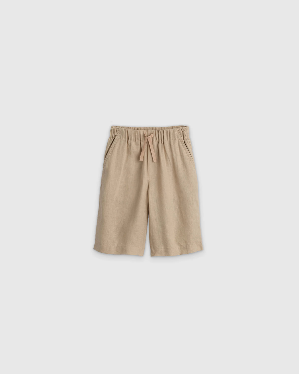 100% European Linen Pull-On Shorts - 6 / Blue Pinstripe