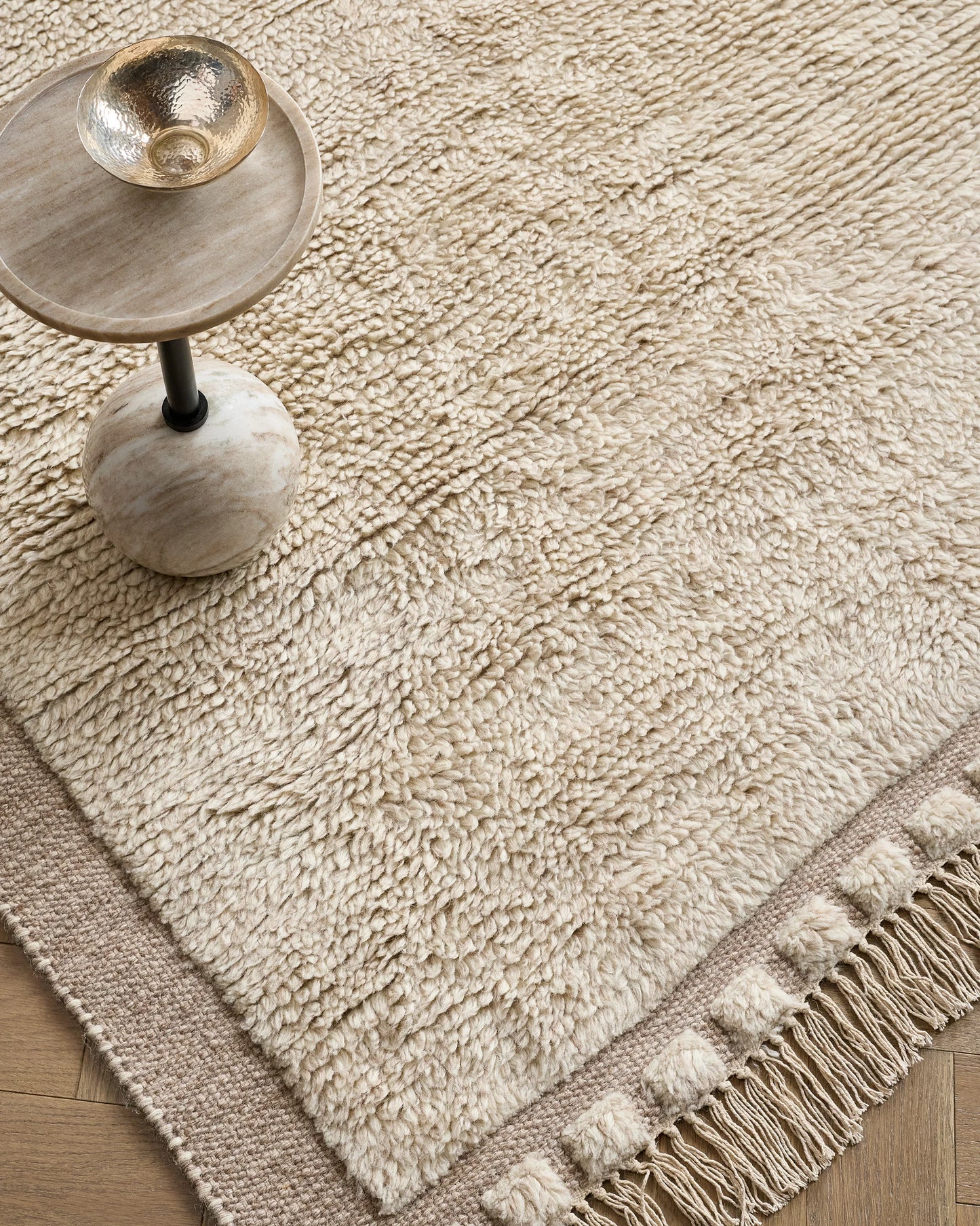 Saje Wool Shag Rug - 3' x 5' / Neutral