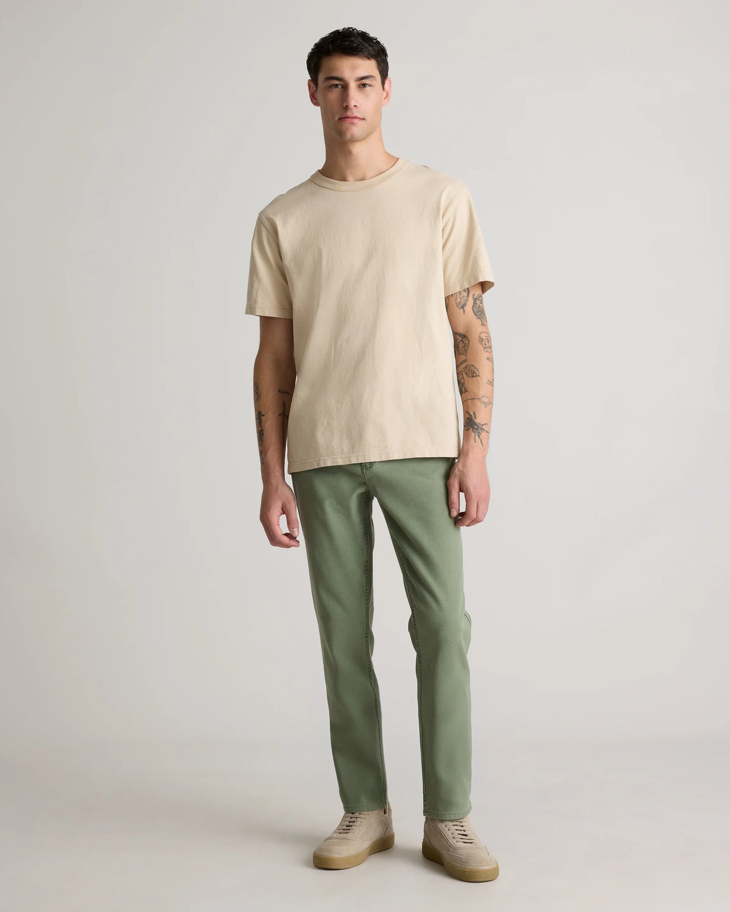 French Terry 5-Pocket Pants - Slim - 30X30 / Bayberry Olive