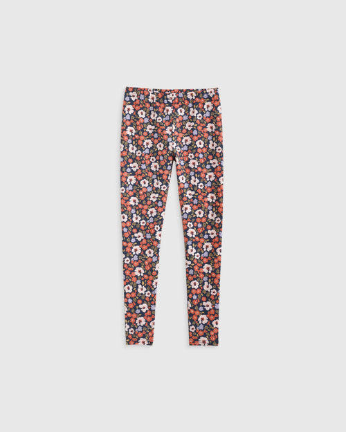 Organic Cotton Leggings 4-Pack - 12 / Poppy Floral/Lilac Unicorn