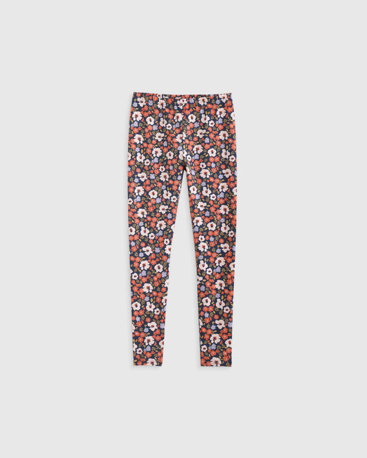 Organic Cotton Leggings 4-Pack - 12 / Poppy Floral/Lilac Unicorn