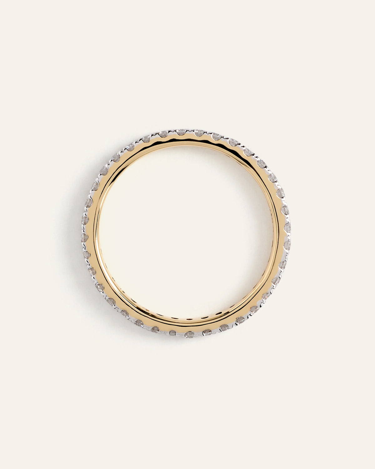 14K Gold Lab Grown Diamond Pave Eternity Band - 0.65ctw - 4 / Yellow Gold