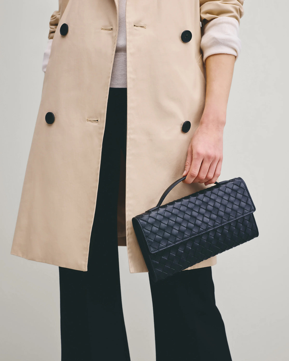 Eloise Handwoven Clutch - One Size / Black