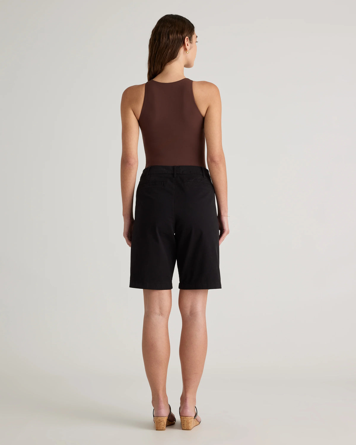 Organic Stretch Cotton Chino Bermuda Shorts - 0 / Bayberry Olive