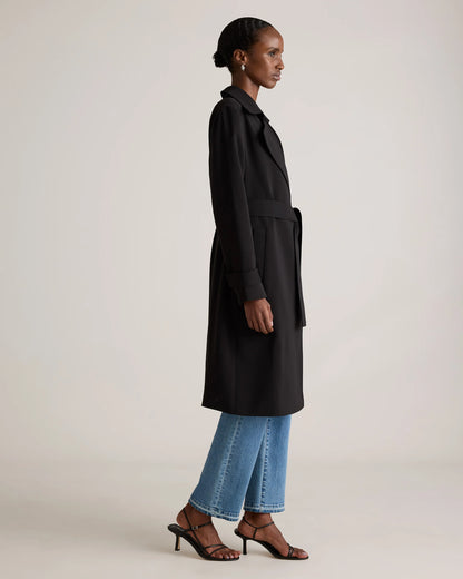 Stretch Crepe Trench Coat - XS / Olive
