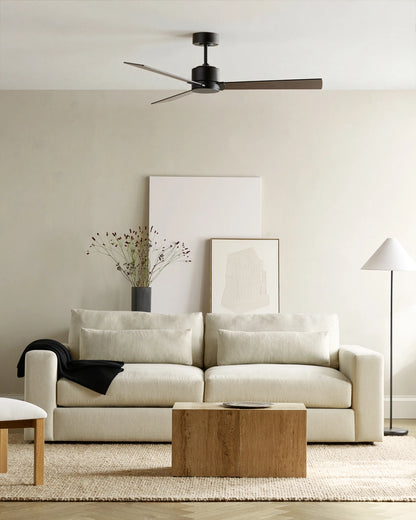 Minimalist Wood Blade Ceiling Fan - 44" / White