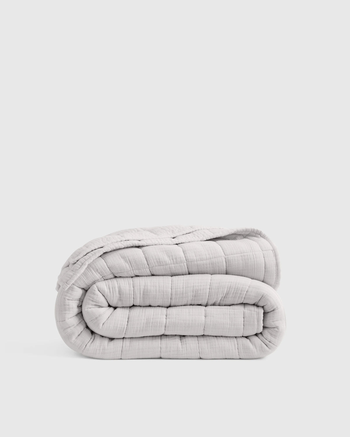 Organic Cotton Gauze Box Quilt - Twin / Mineral