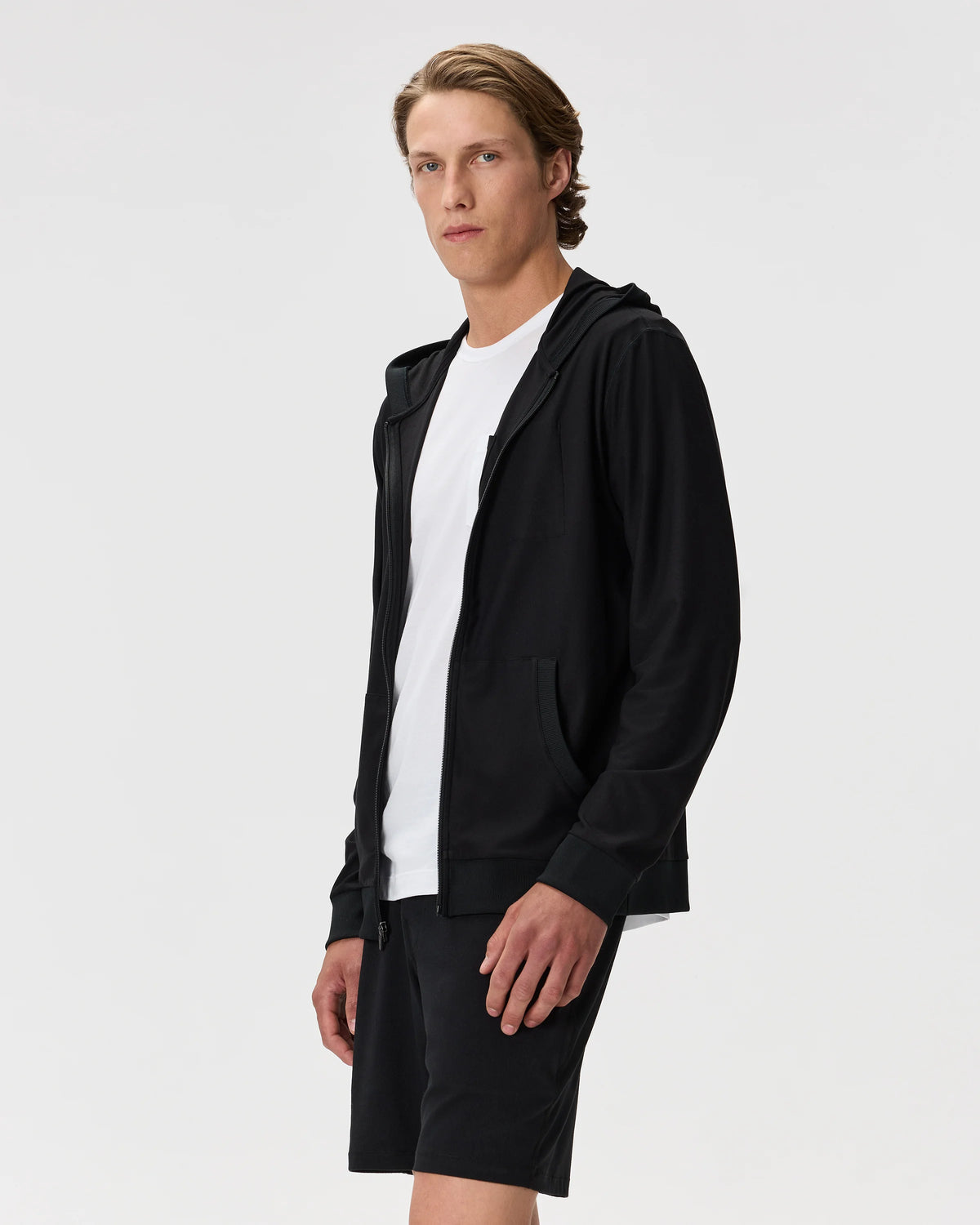Flowknit Performance Full-Zip Chest Pocket Hoodie - XS / Heather Deep Navy