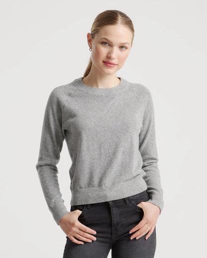 Mongolian Shrunken Cashmere Sweatshirt - XS / True Navy