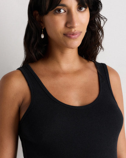 Bamboo Rib Maternity Scoop Neck Tank - XS / Deep Navy