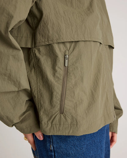 Water Repellent Windbreaker Jacket - XS / Praline