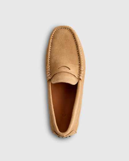 Essential Suede Driving Loafer - 7 / Dune
