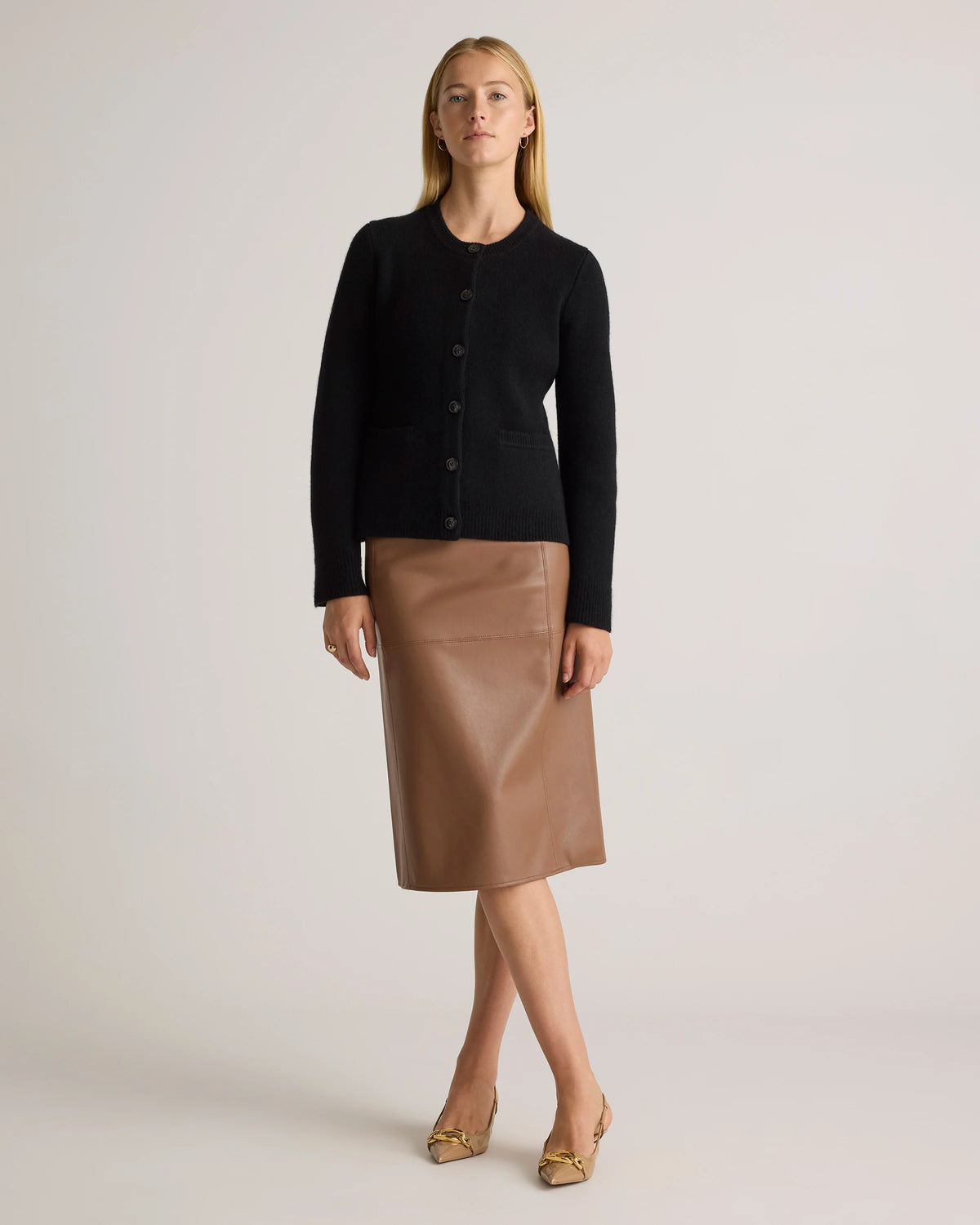 Mongolian Cashmere Structured Cardigan - XS / Oatmeal