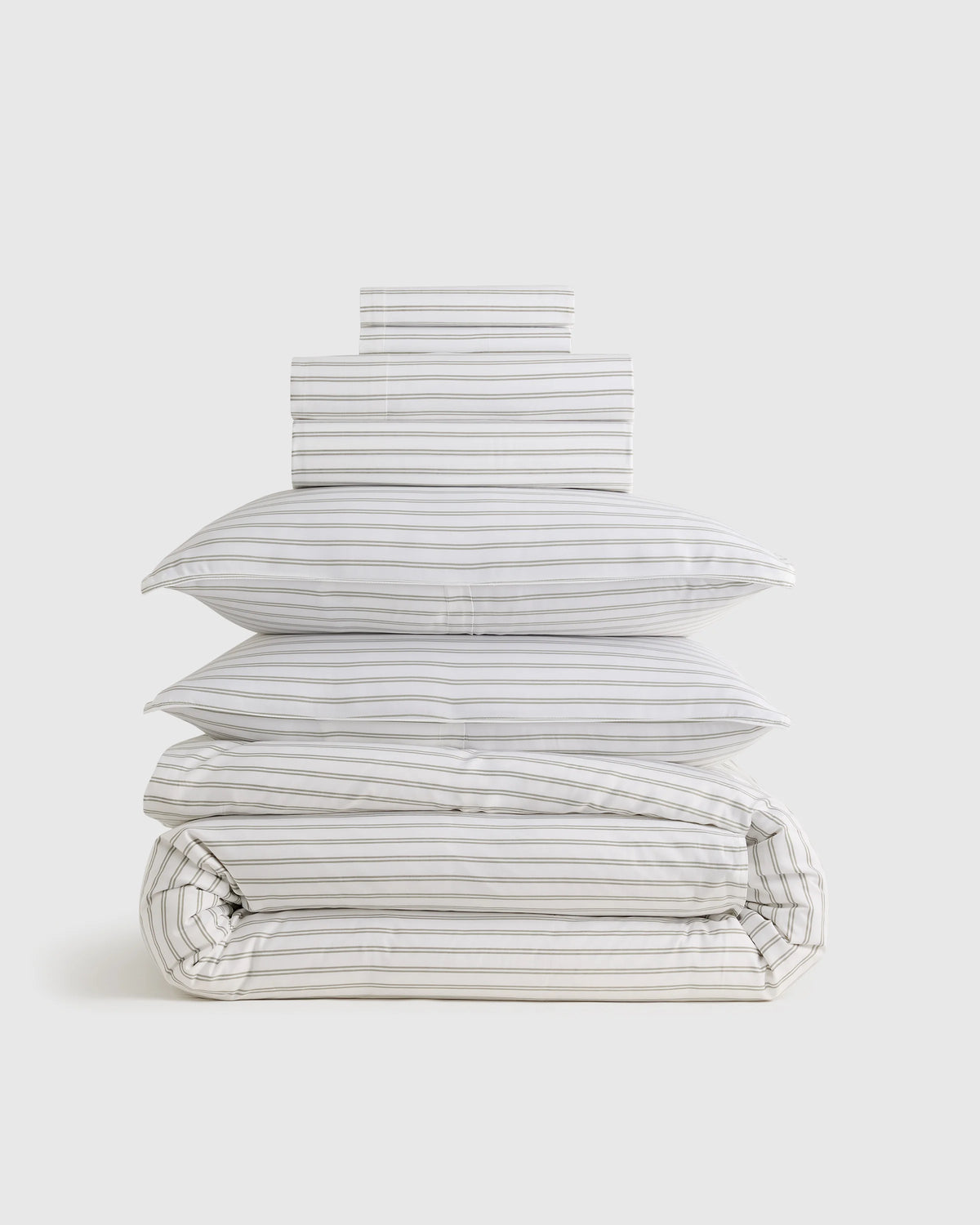 Bamboo Stripe Deluxe Bedding Bundle - Twin / Double Stripe Espresso