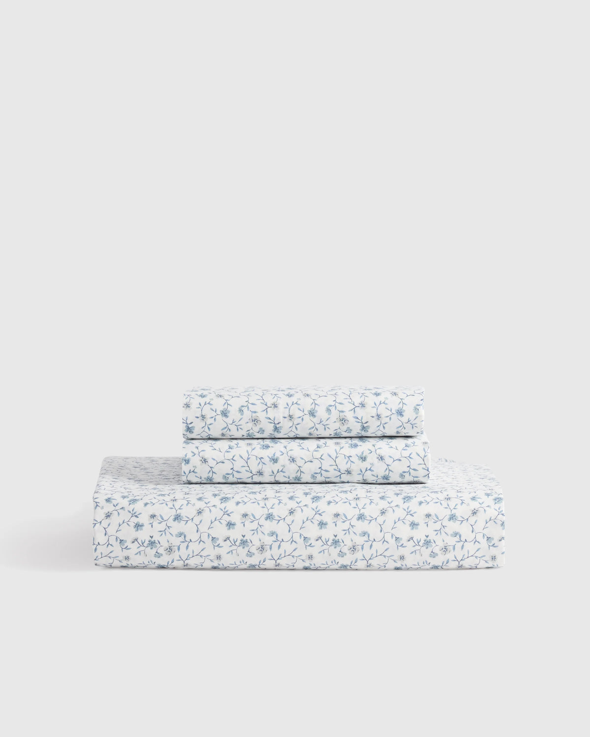 Organic Crisp Percale Floral Fitted Sheet Set - Twin / Toffee Florette