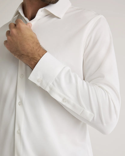 Commuter Stretch Pique Long Sleeve Button Down - XS / Dark Coal