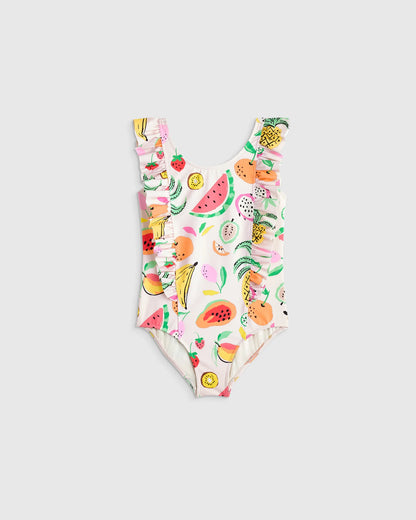Ruffle One Piece Swimsuit - 6 / Soft Ditsy Floral
