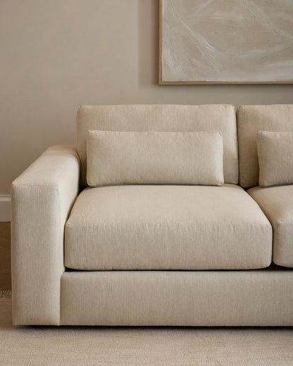 Ashford Deep Seat L Sectional in Performance Chenille Linen Blend - 119x119 / Sorrell