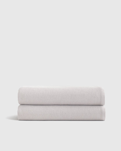 Turkish Waffle Terry Bath Sheet (Set of 2) - One Size / Ivory