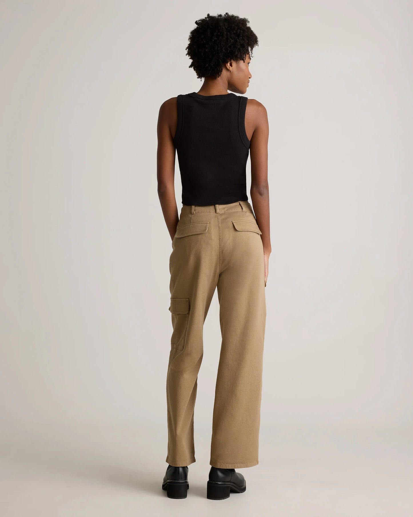 Organic Cotton Micro-Rib Cropped Cutaway Tank - XS / Heather Oatmeal