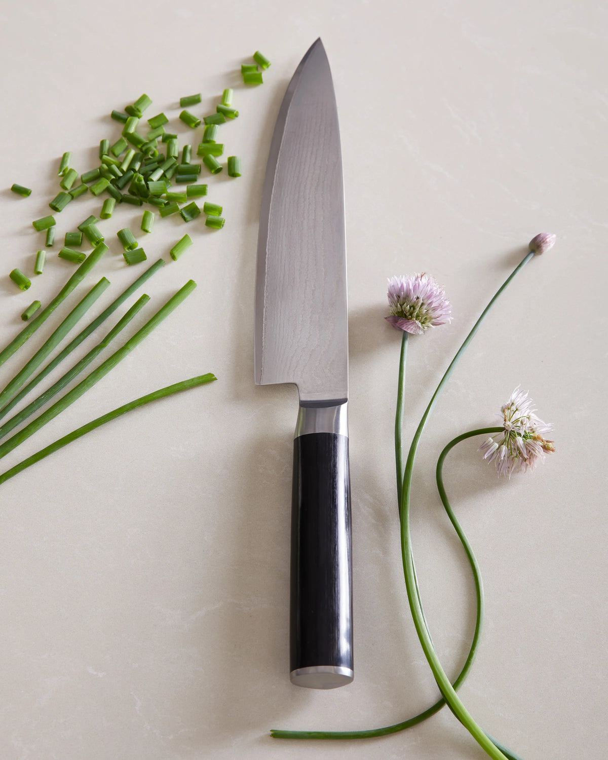 Essential Japanese Damascus Steel 8" Chef's Knife - One Size / No Color