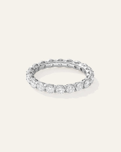 Lab Grown Diamond Round Eternity Band - 4 / Yellow Gold