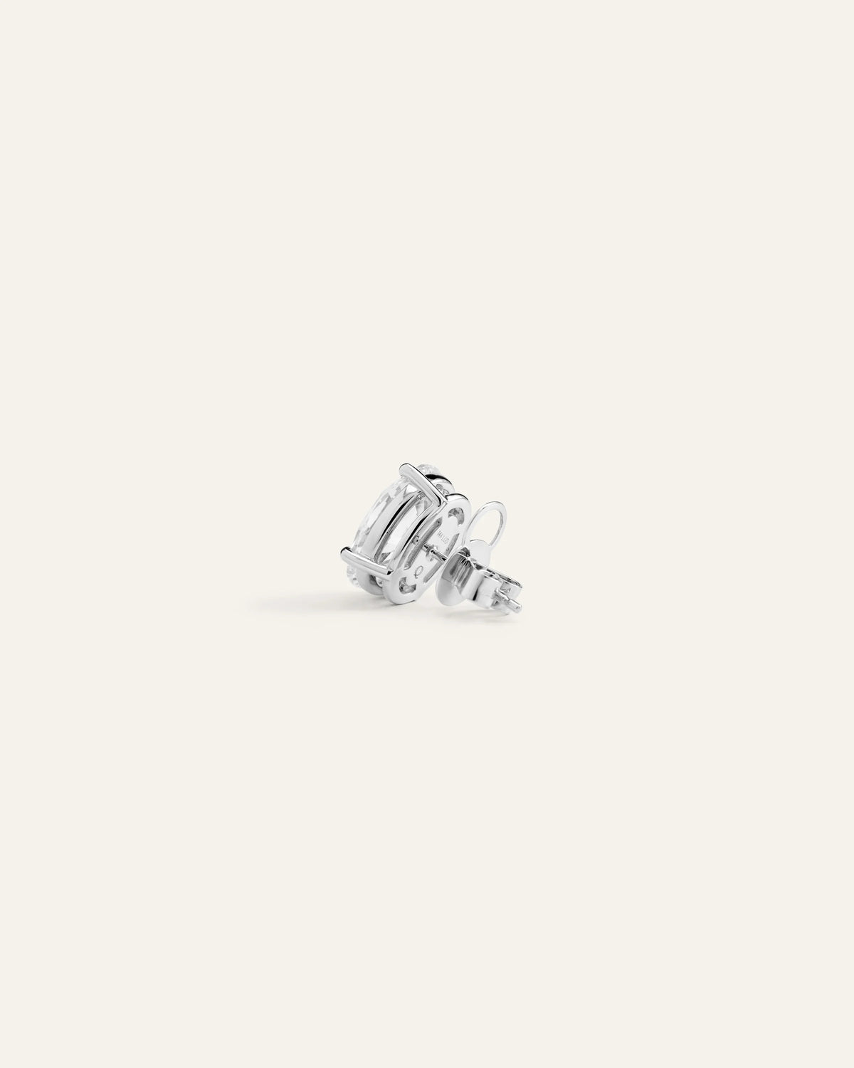 14K Gold Lab Grown Diamond Statement Oval Studs - 8ctw - One Size / Yellow Gold