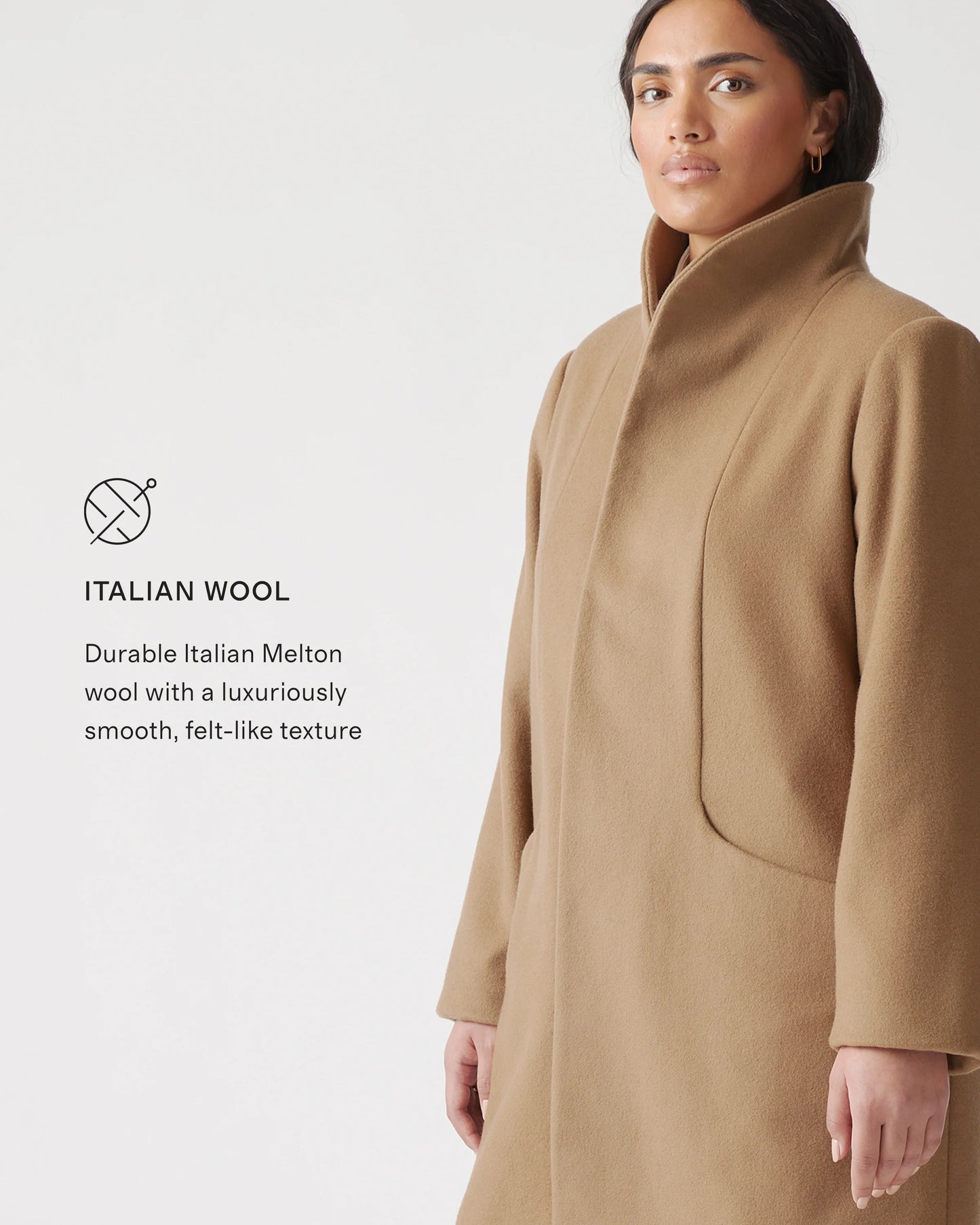 Italian Wool Cocoon Coat - XS / Black