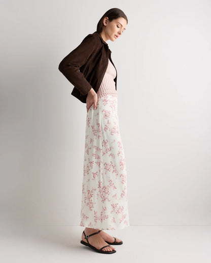 Lightweight Crepe Slip Skirt - XS / Moonstone Blue
