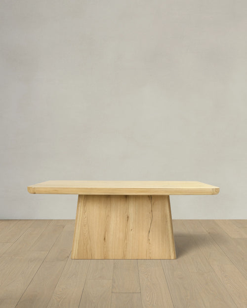 Rustic Oak Plinth Dining Table - 71" / Natural