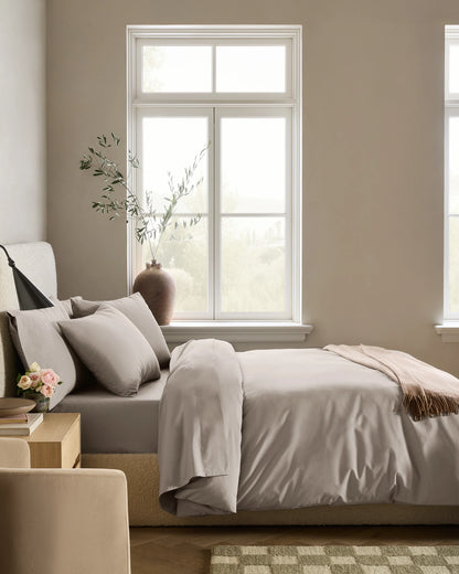 Organic Crisp Percale Deluxe Bedding Bundle - Twin / White