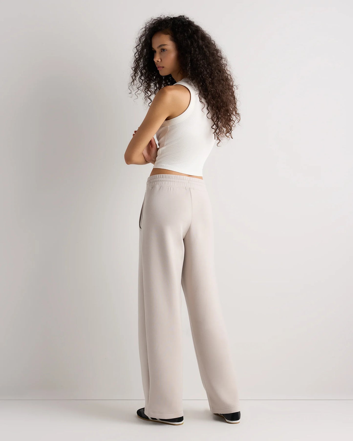 CloudComfort Wide Leg Pants - XS / Pebble Beige