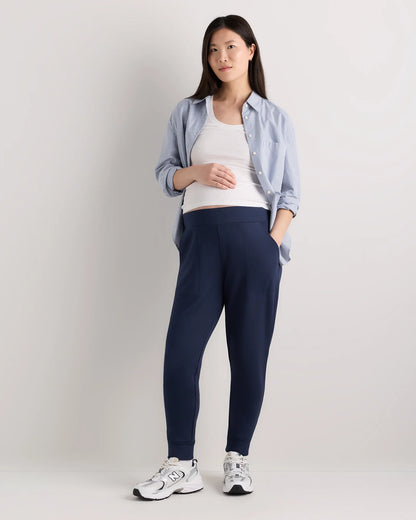 SuperSoft Fleece Maternity Joggers - XS / Off-White