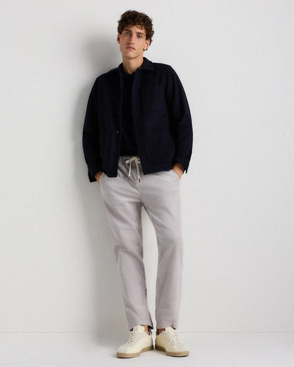 Organic Stretch Corduroy Drawstring Trousers - S / Storm Blue