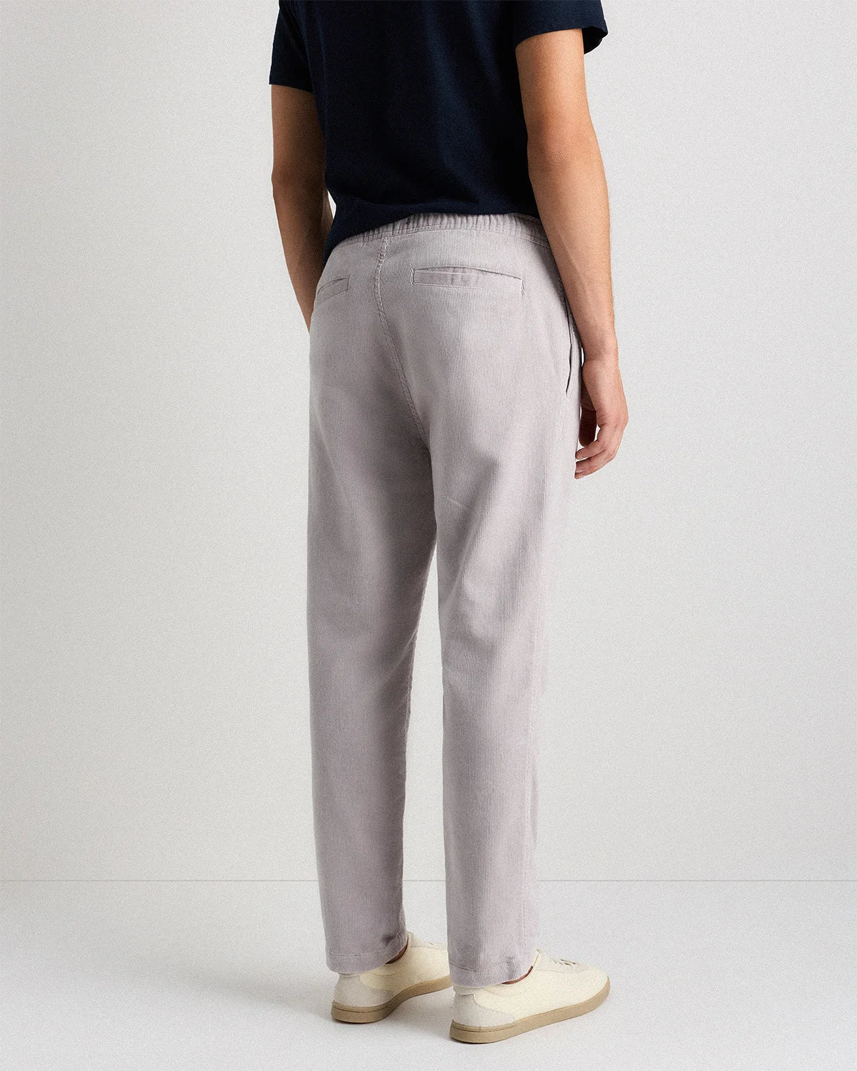 Organic Stretch Corduroy Drawstring Trousers - S / Storm Blue