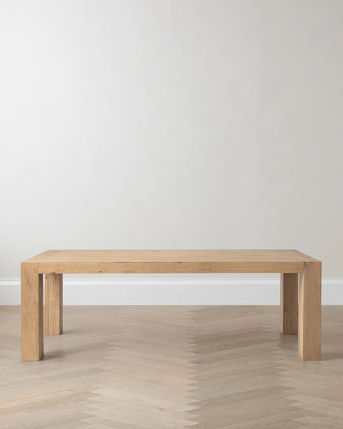 Reclaimed Oak Parsons Dining Table - One Size / Weathered Oak