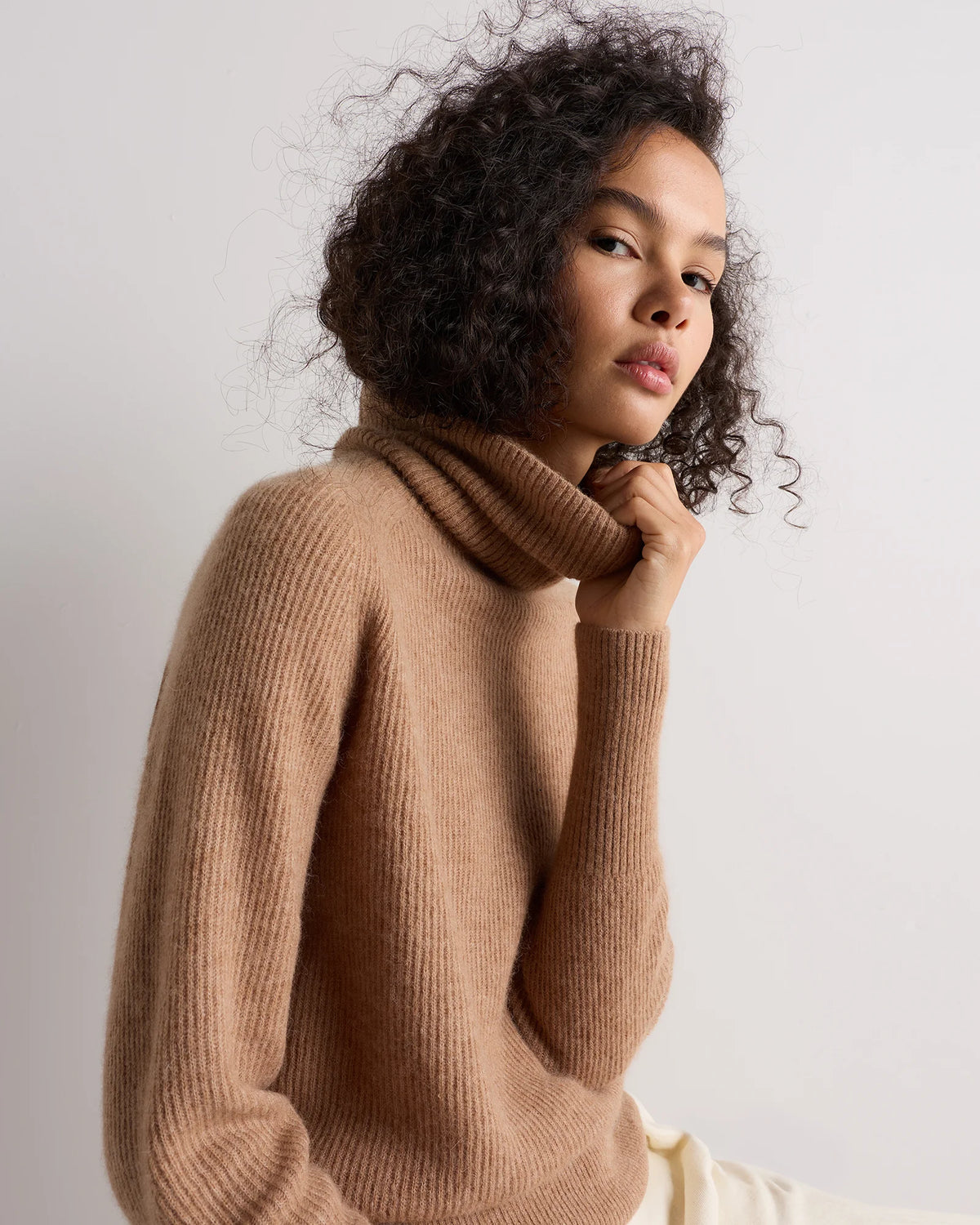 Lightweight Baby Alpaca Turtleneck - XS / Smoked Charcoal