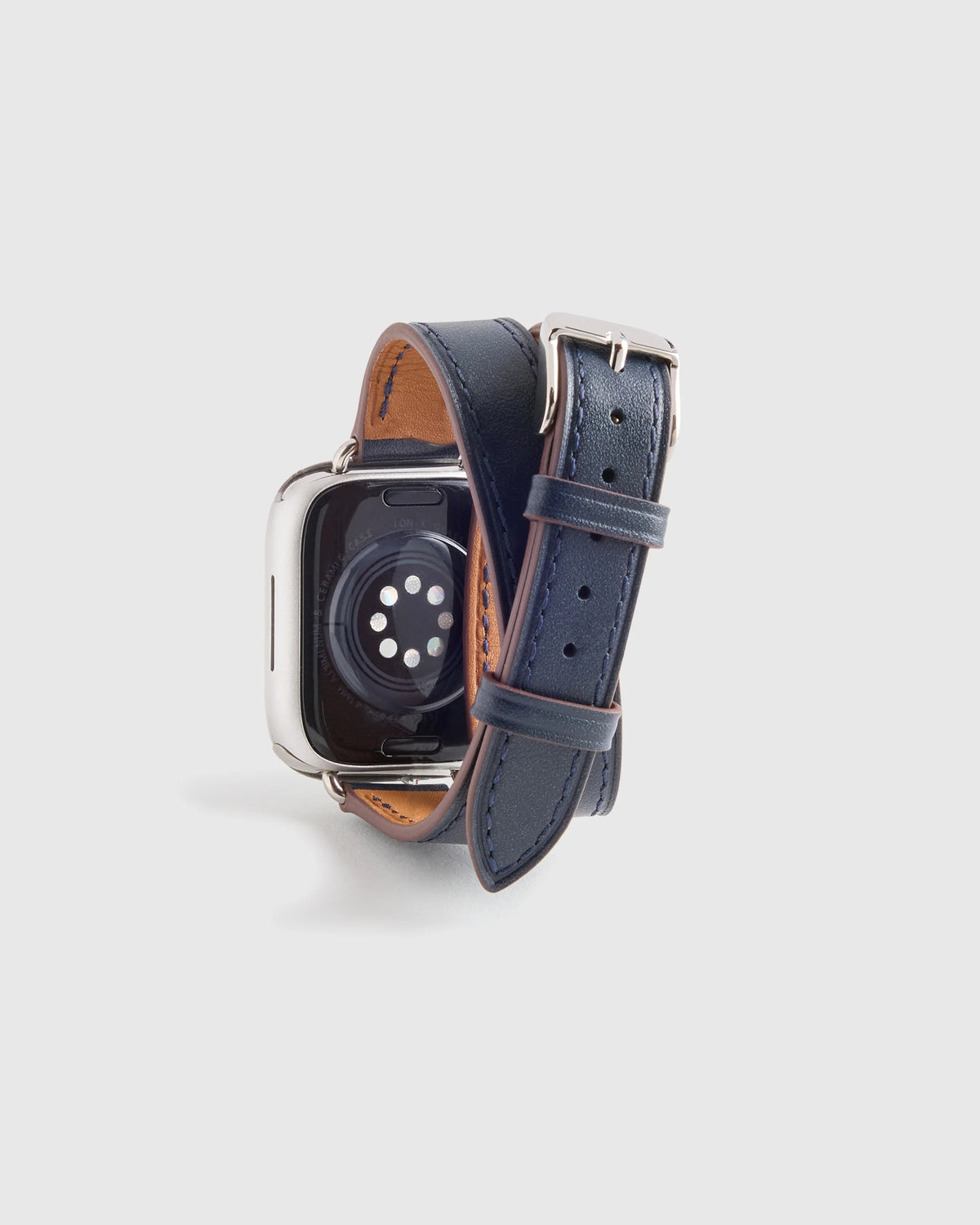 Leather Double Wrap Smartwatch Band - 38mm - 42mm / Dark Green