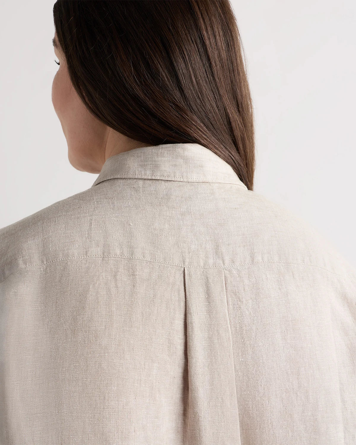 100% European Linen Long Sleeve Shirt - 1X / Flax