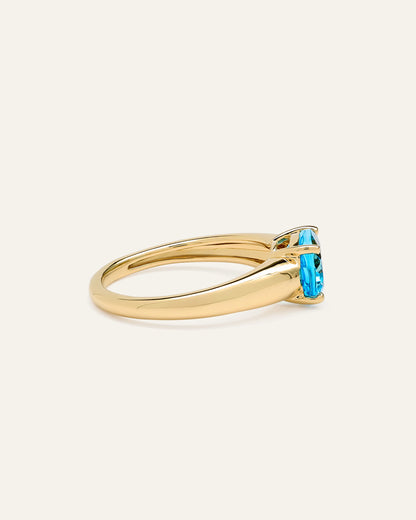 14K Gold Gemstone Vintage Inspired Ring - 4 / Yellow Gold