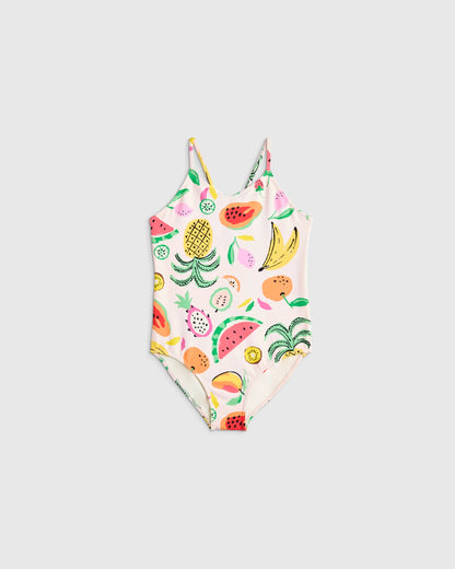 One-Piece Swimsuit - 2T / Wavy Fish