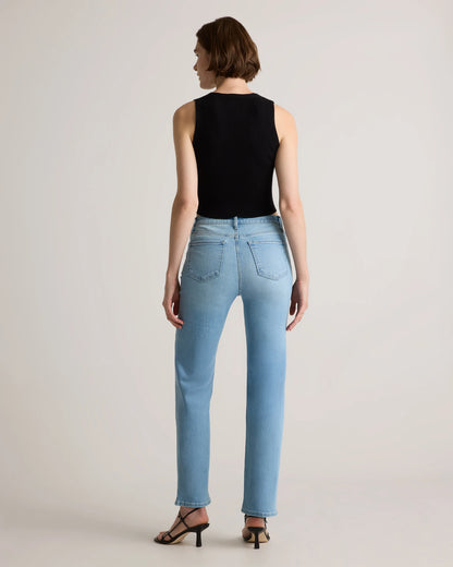 Bella Stretch Straight Jeans - 24 / Twilight Blue Fray