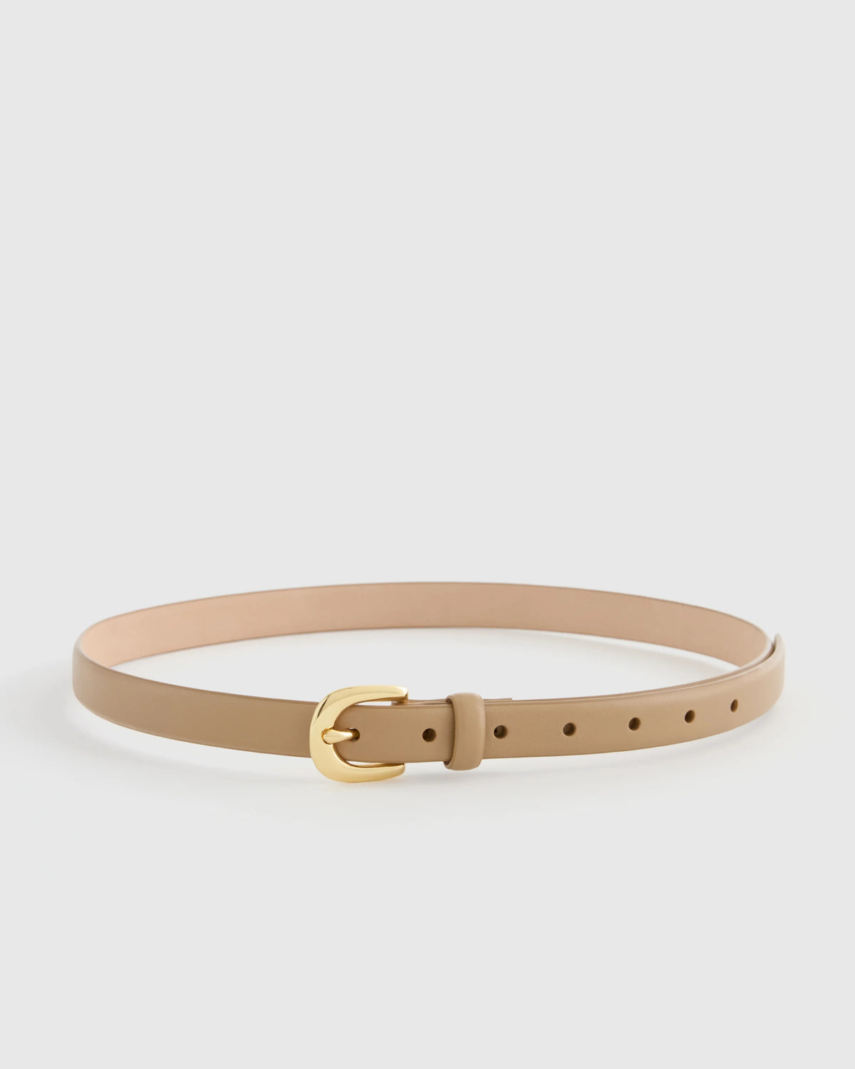 Sofia European Leather Skinny Belt - XS / Black