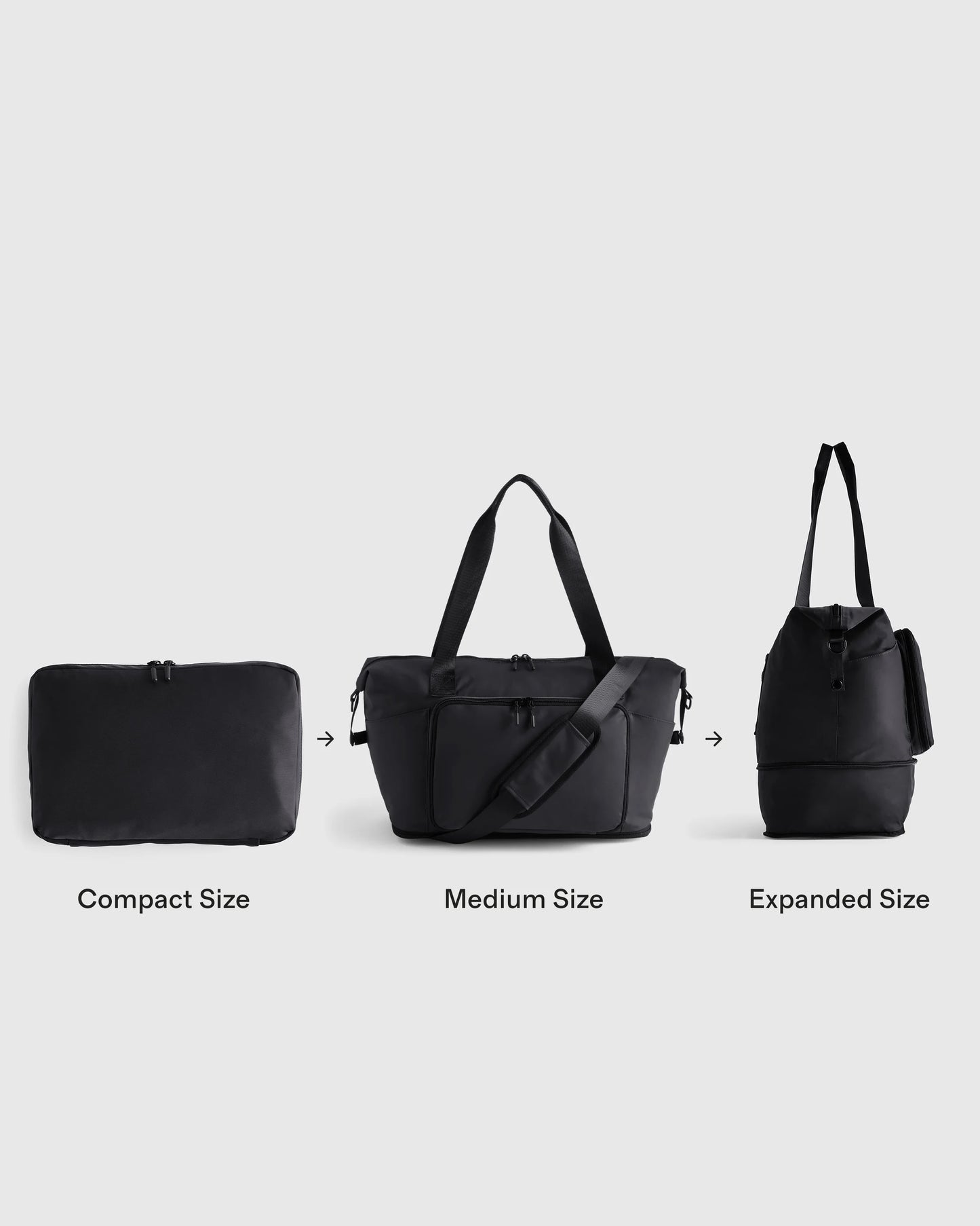 Packable Expandable Travel Tote - One Size / Black